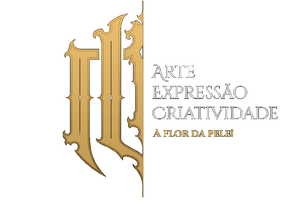 Logo Vinicius Medrado Tatuador em Salvador com lema Arte Expressão e Criatividade a flor da Pele