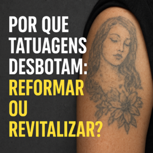 Faded tattoo on forearm with text on reforming or revitalizing.
